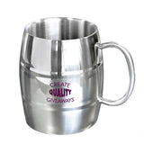 Stainless Steel Beer Barrel Mug (13.5 oz) Imprinted with Logo (Q207265)