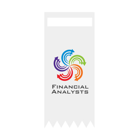 2" x 6" Full Color Vertical Ribbon Badges Tape Top (Q210611)
