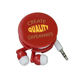 Full Color Wrap And Run' Earbud Headphone Travel Set Imprinted with Logo (Q214611)