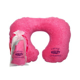 Terry Cotton Inflatable Travel Pillows Imprinted with Logo (Q217511)