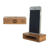 Wood Phone Amplifier Imprinted with Logo (Q217622)