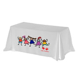 3-Sided Economy 8 ft Table Cover (PhotoImage 4 Color) Imprinted with Logo (Q222611)