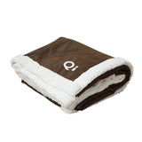 Sherpa Lined Rustic Ranch Throw Blanket Imprinted with Logo (Q231011)
