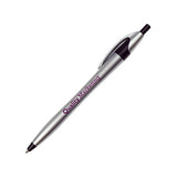 Silver Barrel European Design Ballpoint Click Pens Imprinted with Logo (Q233511)