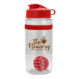 20 Oz. Stripe Shaker Bottle With Flip Lid Imprinted with Logo (Q248111)