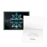 Blue Snowflake Holiday Cards Imprinted with Logo (Q253911)