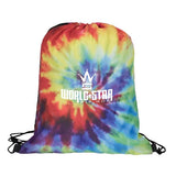 Tie Dye Drawstring Backpack Imprinted with Logo (Q257111)