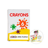 6 Pack Crayons Imprinted with Logo (Q257911)