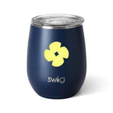 14 Oz. Swig Matte Stemless Wine Cup - Matte Navy Imprinted with Logo (Q260522)