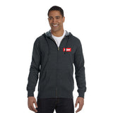 Econscious Men's Organic Heathered Fleece Full-Zip Hoodies Imprinted with Logo (Q274811)