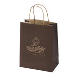 Striped Tinted Kraft Bags Imprinted with Logo (Q27671)