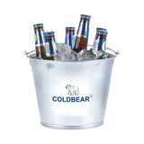 5 Quart Galvanized Metal Bucket Imprinted with Logo (Q279211)