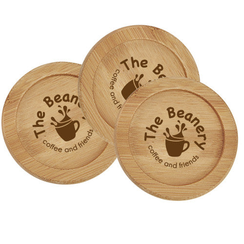 Round Bamboo Coasters (Q290411)