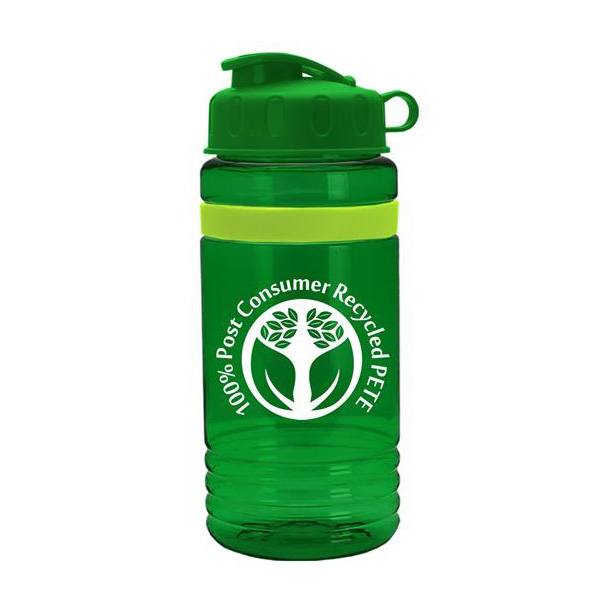 20 Oz. UpCycle RPET Bottle - Flip Lid And Grip Band (Q303722)