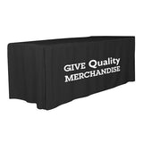 4-Sided Fitted Style 6 ft Table Cover (Spot Color Print) Imprinted with Logo (Q322611)