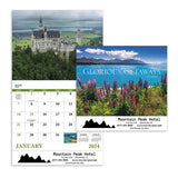 Glorious Getaways - Stapled Calendar Imprinted with Logo (Q324722)