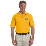 Harriton Men's 6 oz. Ringspun Cotton Piqué Short-Sleeve Polo Imprinted with Logo (Q329865)