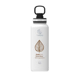 40 Oz. Takeya Water Bottle - White Imprinted with Logo (Q331622)