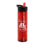 24 Oz. Slim Fit Water Bottles - Flip Straw Lid Imprinted with Logo (Q332722)