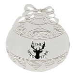 Silver Ball Shape Ornament Imprinted with Logo (Q334235)