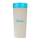 16 Oz. Circular Cup Travel Mug - Harbor Blue Imprinted with Logo (Q337522)
