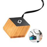 SCX Design® Bamboo 10W Hexa Wireless Charger Imprinted with Logo (Q346622)
