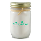 12 Oz. Mason Jar Candle With Lid Imprinted with Logo (Q351211)
