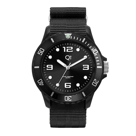 Unisex Sport Watch With Nato Strap - Black (Q362011)