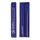 Stainless Steel Metal Straw Set Imprinted with Logo (Q365211)
