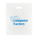White Super Gloss Die Cut Bags Imprinted with Logo (Q36584)