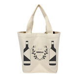 12 Oz. Canvas Two Bottle Wine Tote Bag Imprinted with Logo (Q371211)