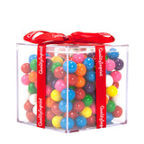 Mini Gumballs in Cube Acrylic Gift Jars Imprinted with Logo (Q371411)
