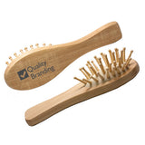 Wood Travel Hair Brushes  Imprinted with Logo (Q371511)