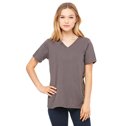 Bella girls Missy's Relaxed Jersey Short-Sleeve V-Neck T-Shirt(6405)-TRUE ROYAL-XL at Women's Clothing store