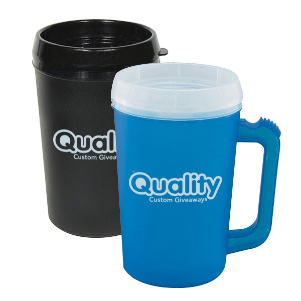 Custom IM22 Double Wall Insulated Mugs (22 oz.) (Q391511) - Plastic Mugs  with Logo