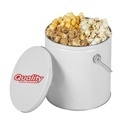 Logoed 1 Gallon Popcorn Tin/Trio (Q39742) - - 1