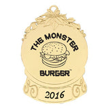 Gold Snow Globe Ornament Imprinted with Logo (Q41660)