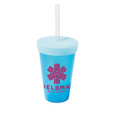 16 Oz. Silipint™ Silicone Straw Tumbler Imprinted with Logo (Q416622)