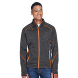 North End® Men's Flux Mélange Bonded Fleece Jacket Imprinted with Logo (Q419622)