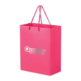 Pink Awareness Matte Laminated Euro Tote Bag Imprinted with Logo (Q422111)