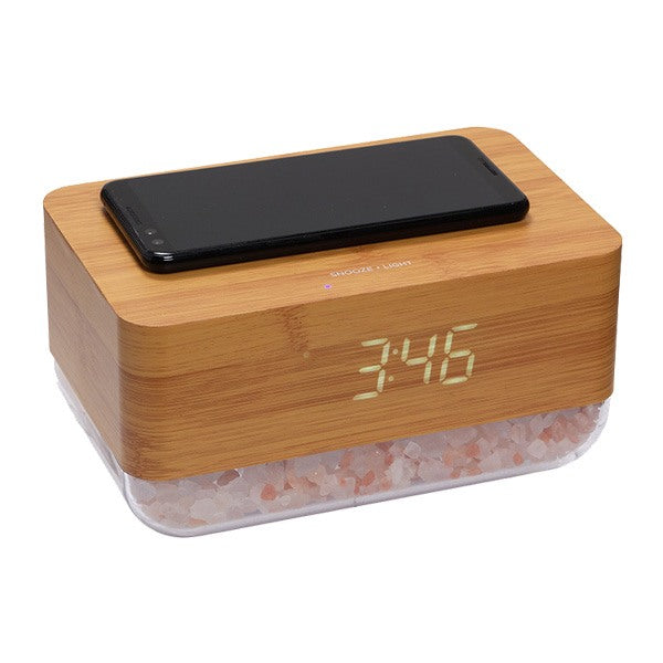 Custom Sunrise Alarm Clock/Himalayan Salt Lamp/Wireless Charger