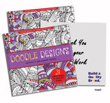 Doodle Designs Artist's Coloring Book Imprinted with Logo (Q431311)
