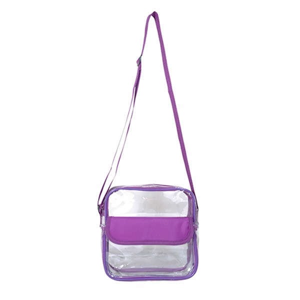 Custom Clear Messenger Bag With Front Pocket (Q436422) Messenger Bags
