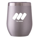 Small Talk Metallic 12 Oz. Stainless Steel Stemless Cup Imprinted with Logo (Q442522)