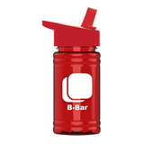 16 Oz. UpCycle Mini RPET Bottle - Flip Straw Lid Imprinted with Logo (Q442722)