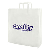 Clear Frosted Tri-Fold Handle Shopping Bags (10