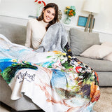 Oversized Sherpa Luxe Throw Imprinted with Logo (Q453211)