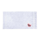 King Size Dobby Hem Loop Terry White Beach Towel Imprinted with Logo (Q464211)