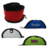 600D Polyester Folding Pet Bowls Imprinted with Logo (Q464411)