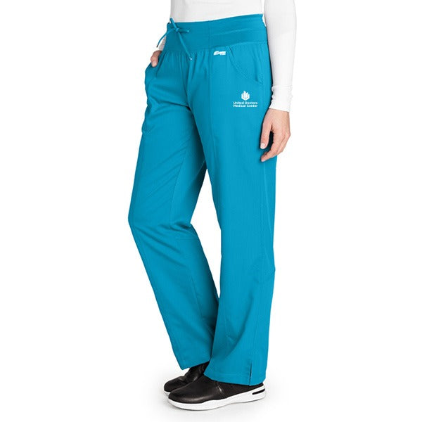 BARCO Grey's Anatomy Active 4275 - Pantaloni Donna Con Coulisse, Logo, 3 Tasche, Tessuto Assorbente, Vestibilità Moderna, Grigio